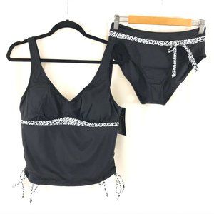 Tirrinia Womens Bikini 2 Piece Swimsuit Tankini L